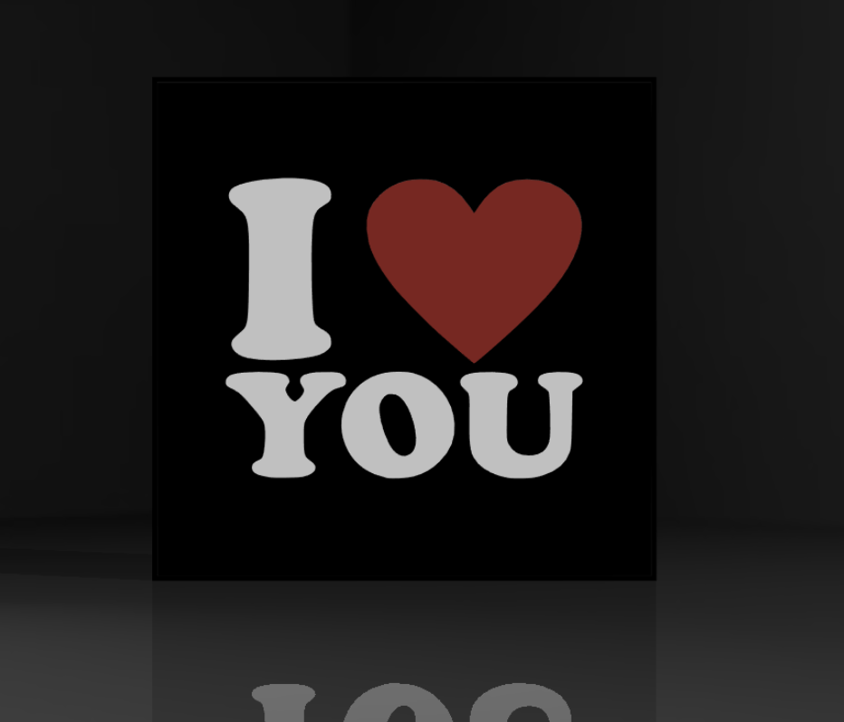 I Love You Lamp #2